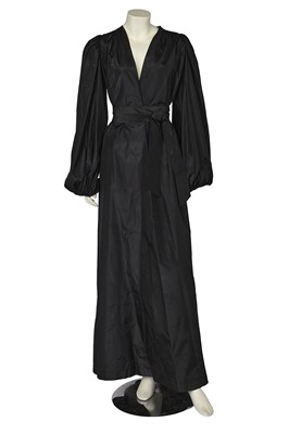 Lot 492 - An Yves Saint Laurent black taffeta dress, circa 1980