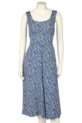 Lot 517 - A Christian Dior printed silk sun dress, probably late 1970s