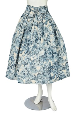 Lot 647 - A Christian Dior chiné silk faille cocktail skirt, circa 1957