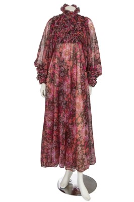 Lot 606 - A Jean Varon printed floral maxi dress, circa 1970