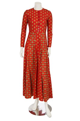 Lot 562 - A Jean-Charles de Castelbajac printed cotton dress, 1970s