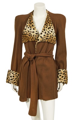 Lot 542 - A Biba wool and faux-fur jacket, 1973-75