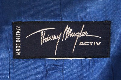 Lot 413 - A Thierry Mugler electric blue wool suit, circa 1993