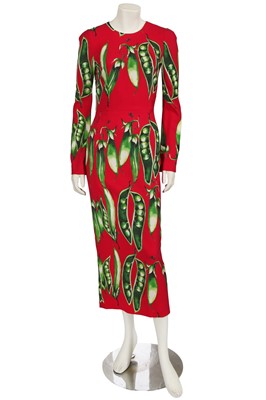 Lot 118 - A Dolce & Gabbana pea-printed dress, Spring-Summer 2019