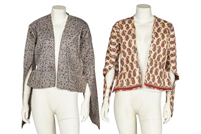 Lot 760 - Two block-printed women's jackets, Persian, 19th century