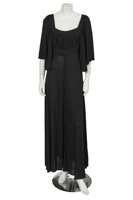 Lot 588 - A Quorum black Quiana jersey evening gown, mid 1970s