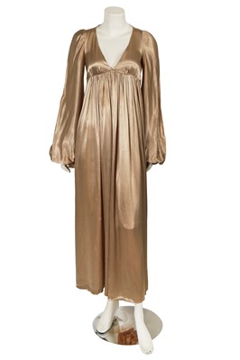 Lot 622 - A Biba champagne satin dress, circa 1969