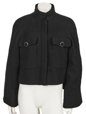 Lot 9 - A Chanel by Karl Lagerfeld black wool jacket, probably Spring-Summer 2015