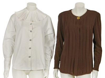 Lot 5 - Two Chanel by Karl Lagerfeld blouses, 1980s-2010s