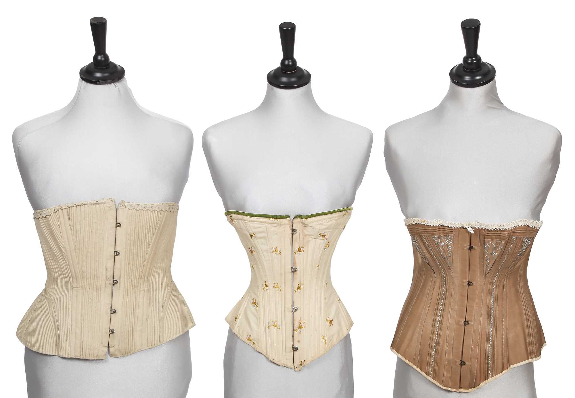 Lot 734 - Four corsets, 1860s-1880s