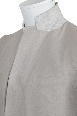Lot 68 - A Carol Christian Poell men's black and grey textured silk suit, 'Dispossessed' collection, Spring-Summer 2005
