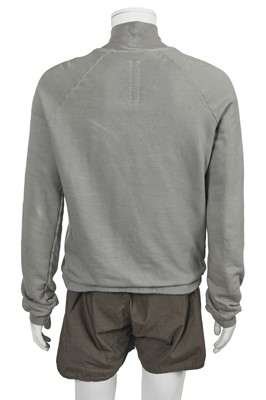 Lot 329 - A Rick Owens men's grey and black leather and cotton ensemble, circa 2008