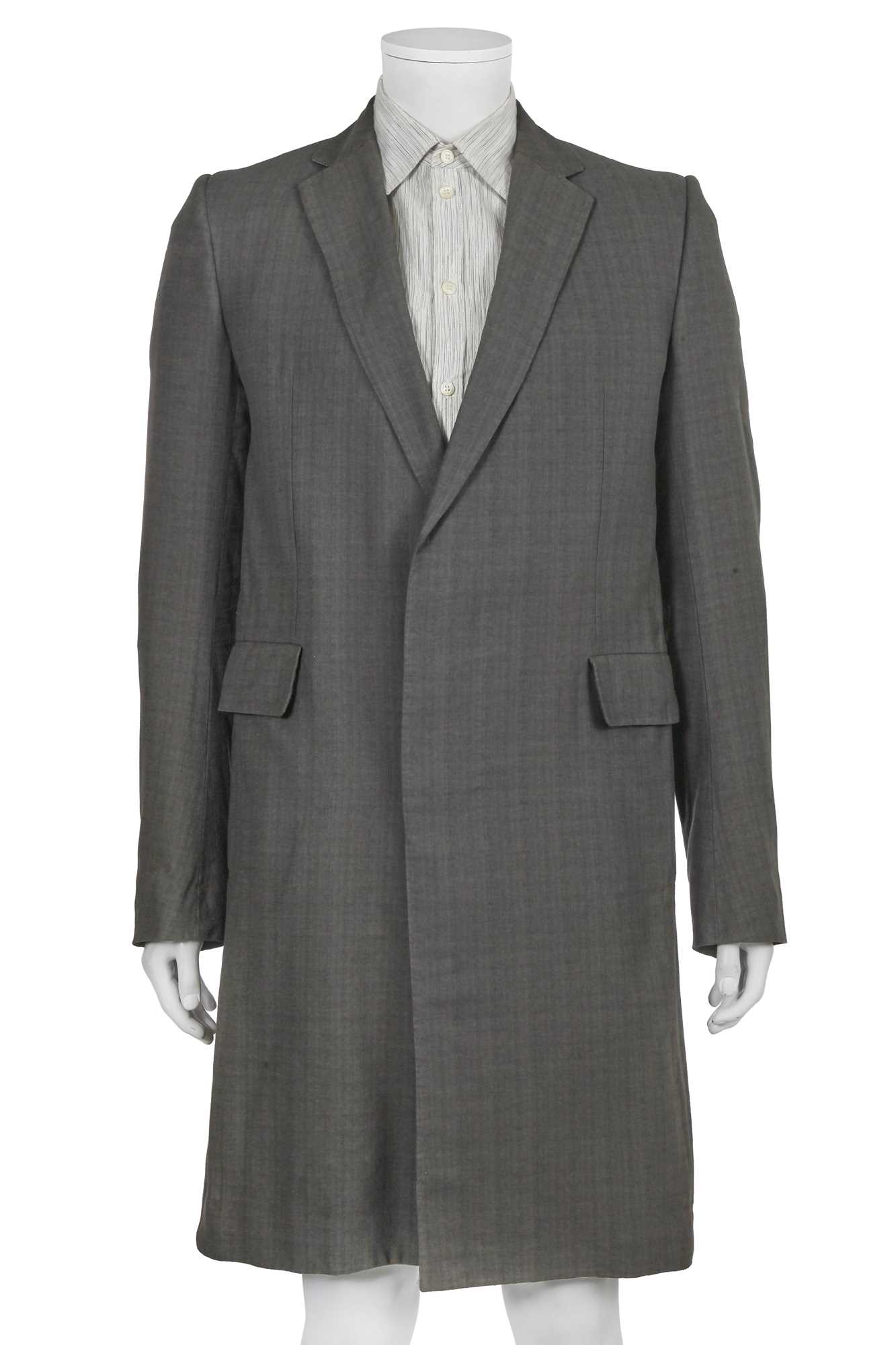 Lot 49 - A Carol Christian Poell men's grey cotton coat and shirt, 'Paranoid' collection, Spring-Summer 2007
