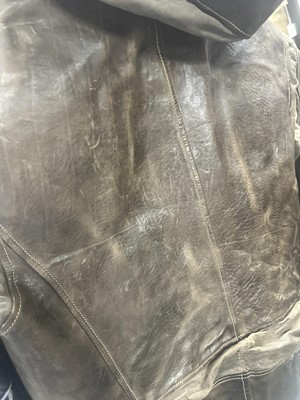 Lot 38 - A Carol Christian Poell men's garment-dyed brown leather 'Object Tempered' jacket, 'Disjointed' collection, Autumn-Winter 2007-08