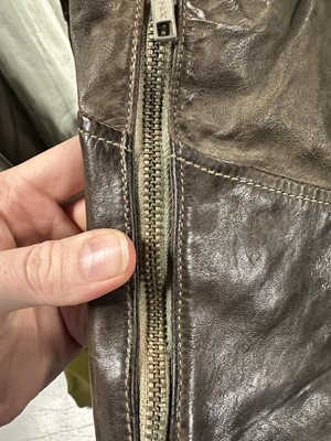 Lot 38 - A Carol Christian Poell men's garment-dyed brown leather 'Object Tempered' jacket, 'Disjointed' collection, Autumn-Winter 2007-08