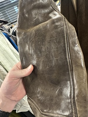 Lot 38 - A Carol Christian Poell men's garment-dyed brown leather 'Object Tempered' jacket, 'Disjointed' collection, Autumn-Winter 2007-08