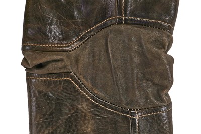 Lot 38 - A Carol Christian Poell men's garment-dyed brown leather 'Object Tempered' jacket, 'Disjointed' collection, Autumn-Winter 2007-08