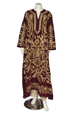 Lot 784 - A lavishly embroidered wedding robe/Bindalli and matching salvar trousers, Ottoman, 1860-1900