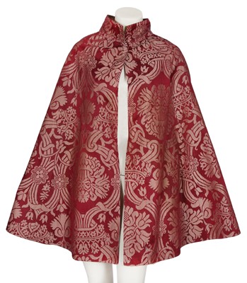 Lot 747 - A cape formed from 17th Italian silk lampas