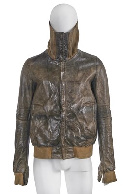 Lot 36 - A Carol Christian Poell men's garment-dyed brown leather jacket, circa 2009