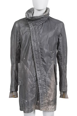 Lot 35 - A Carol Christian Poell men's garment-dyed grey-green polyamide parka, special order 2009