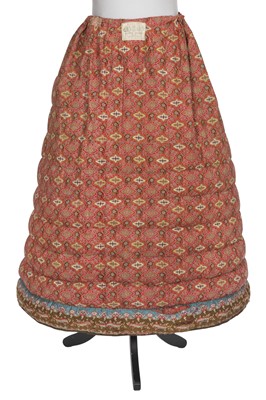 Lot 735 - A Booth & Fox's printed cotton down skirt, 1860s