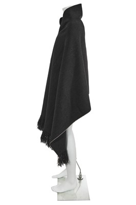 Lot 26 - A Carol Christian Poell men's dark grey wool 'Self-edge' metre scarf, 'Dead End' collection, 2010