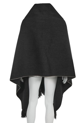 Lot 26 - A Carol Christian Poell men's dark grey wool 'Self-edge' metre scarf, 'Dead End' collection, 2010