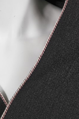 Lot 26 - A Carol Christian Poell men's dark grey wool 'Self-edge' metre scarf, 'Dead End' collection, 2010