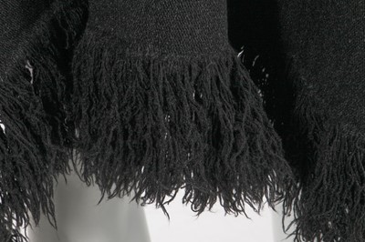 Lot 26 - A Carol Christian Poell men's dark grey wool 'Self-edge' metre scarf, 'Dead End' collection, 2010