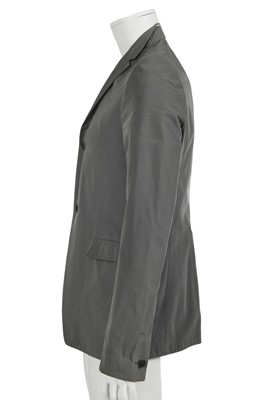 Lot 29 - A Carol Christian Poell men's grey-green cotton 'Self-edge' blazer, 'Self-Same' collection, 2009