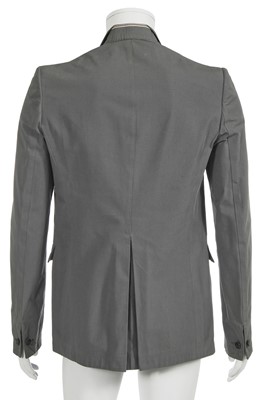 Lot 29 - A Carol Christian Poell men's grey-green cotton 'Self-edge' blazer, 'Self-Same' collection, 2009
