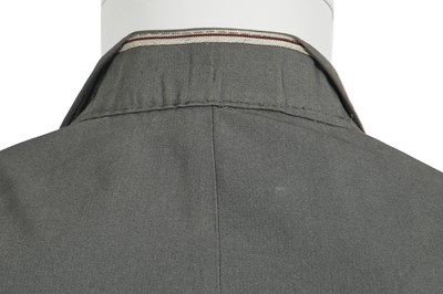 Lot 29 - A Carol Christian Poell men's grey-green cotton 'Self-edge' blazer, 'Self-Same' collection, 2009