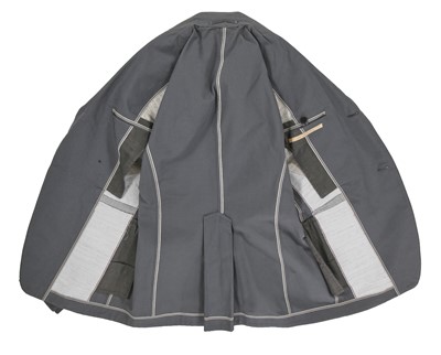Lot 29 - A Carol Christian Poell men's grey-green cotton 'Self-edge' blazer, 'Self-Same' collection, 2009