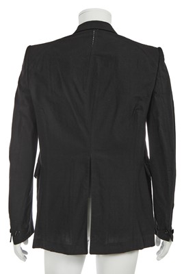Lot 27 - A Carol Christian Poell men's charcoal grey cotton-blend 'one-piece' blazer, 'Dead-End' collection, 2010