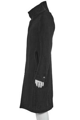 Lot 28 - A Carol Christian Poell men's black wool-ramie blend 'one-piece' coat, 'Dead End' collection, 2010