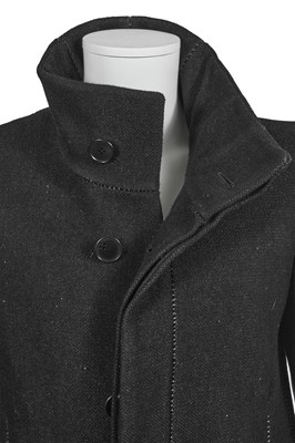 Lot 28 - A Carol Christian Poell men's black wool-ramie blend 'one-piece' coat, 'Dead End' collection, 2010