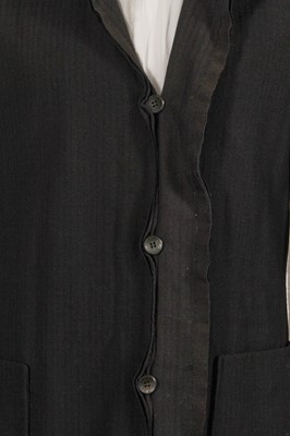Lot 91 - A Carpe Diem men's black self-striped wool suit, Autumn-Winter 2003-04