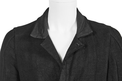 Lot 89 - A Carpe Diem men's black linen coat and trousers, Spring-Summer 2005