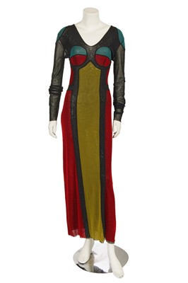 Lot 141 - A Jean Paul Gaultier colourblock mesh dress, circa 2010