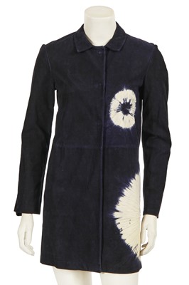 Lot 124 - A Miu Miu blue suede coat, probably Autumn-Winter 2013-14