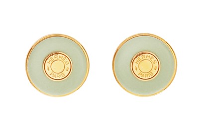 Lot 71 - A pair of Hermès earrings, 1980s