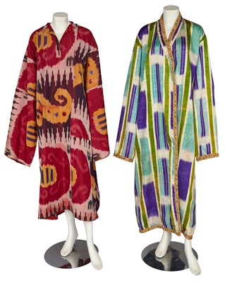 Lot 763 - Two ikat robes, Uzbekistan, 20th century