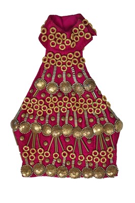 Lot 307 - A Gianni Versace embellished fuchsia silk bodice, Spring-Summer 1990