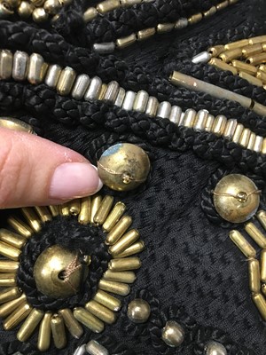 Lot 299 - A Gianni Versace embroidered black silk bodice, Spring-Summer 1990