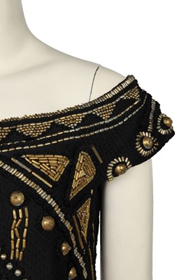Lot 299 - A Gianni Versace embroidered black silk bodice, Spring-Summer 1990