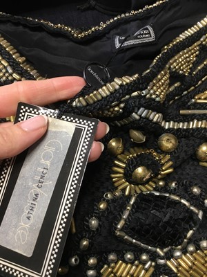 Lot 299 - A Gianni Versace embroidered black silk bodice, Spring-Summer 1990