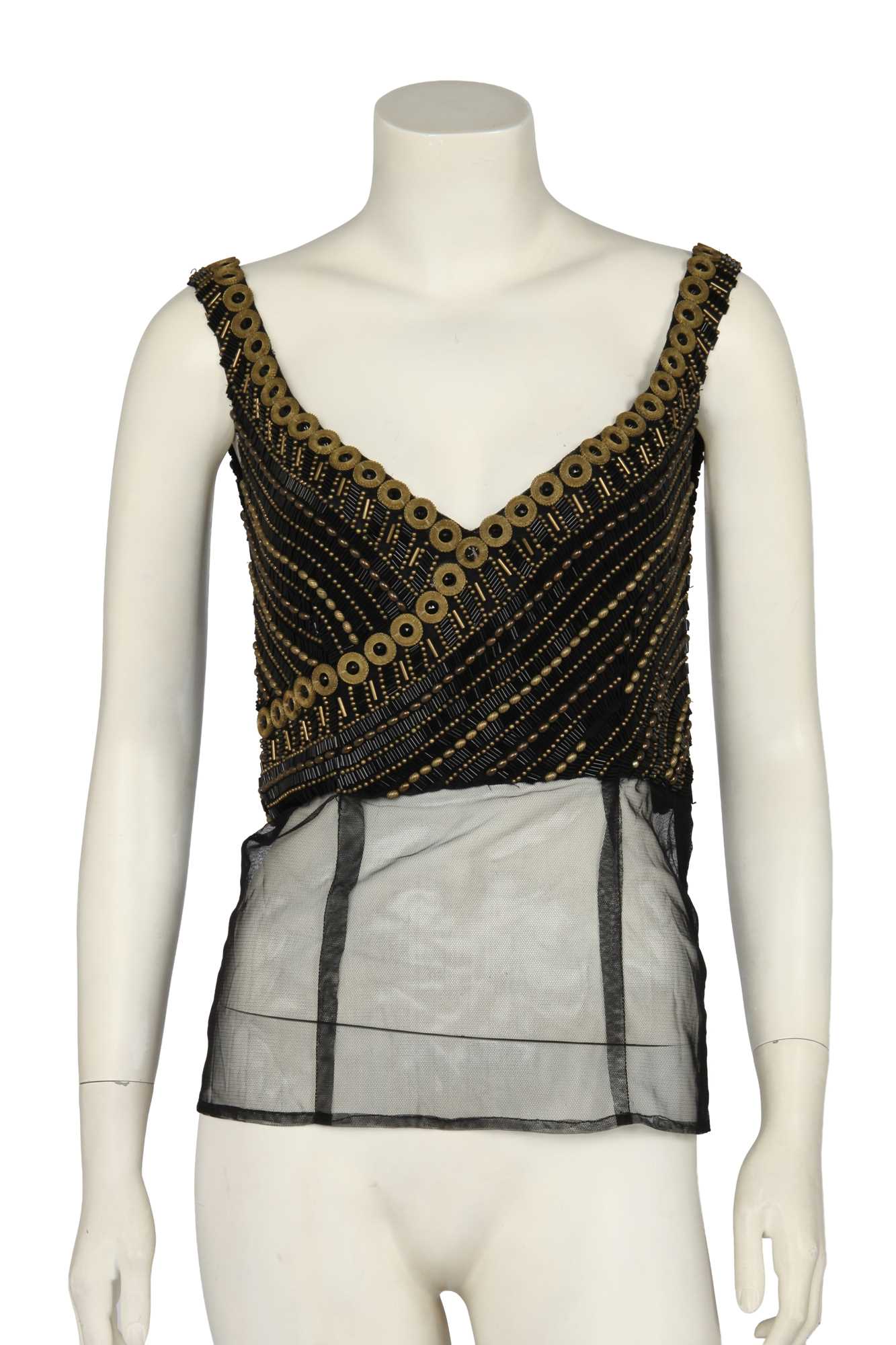 Lot 301 - A Gianni Versace haute couture black embellished bodice, 'Altelier Versace' collection, Autumn-Winter 1989-90