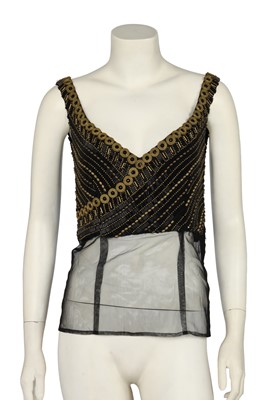 Lot 301 - A Gianni Versace haute couture black embellished bodice, 'Altelier Versace' collection, Autumn-Winter 1989-90