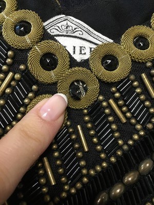 Lot 301 - A Gianni Versace haute couture black embellished bodice, 'Altelier Versace' collection, Autumn-Winter 1989-90